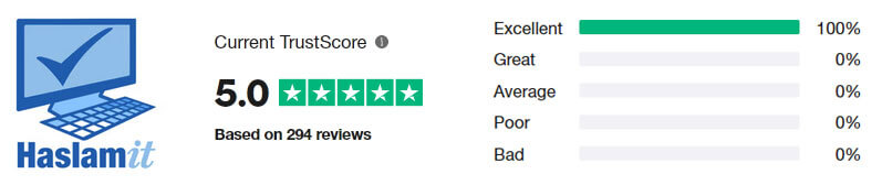 See our 5 star rating on Trust Pilot